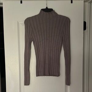 Ribbed Long Sleeve Turtleneck Sweater